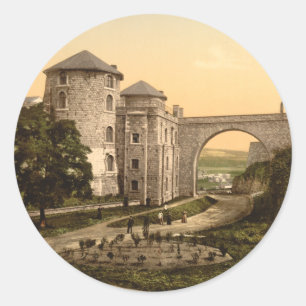 Pegatina Redonda Ciudadela de Namur, Bélgica