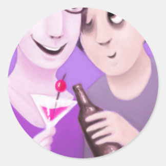 Pegatina Redonda Ciudades enamoradas: Escarcha (círculo)