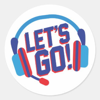 Pegatina Redonda ¡CK Gamer Vamos! Camiseta