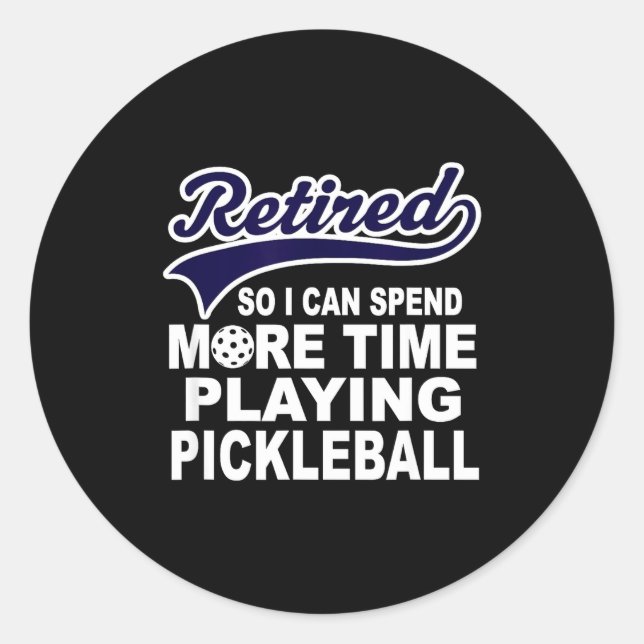 Pegatina Redonda Ckleball Funny Retirement Quote  (Anverso)
