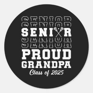 Pegatina Redonda Cl De 2025 Grado Superior De Graduación Del Abuelo