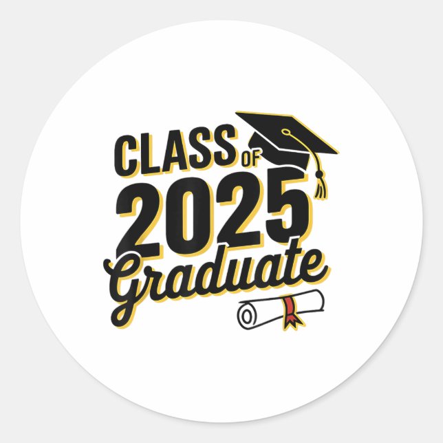 Pegatina Redonda Cl De 2025 Graduación 2025 _1 (Anverso)