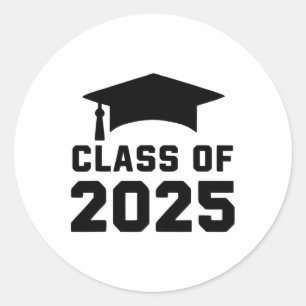 Pegatina Redonda Cl De 2025 Graduación Escolar