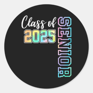 Pegatina Redonda Cl De 2025 Graduación Gradual De 25 Grados De Grad