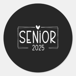 Pegatina Redonda Cl De 2025 Graduación Superior De 25 Secundarios