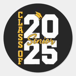 Pegatina Redonda Cl De 2025 Graduado Superior 2025