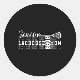 Pegatina Redonda Cl De 2025 Lacrosse Mom Senior Graduation Cl De 20