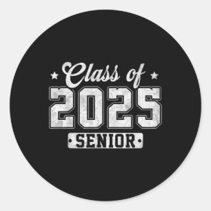 Pegatina Redonda Cl De 2025 Senior 2025 Graduation 2025 Back To Sch