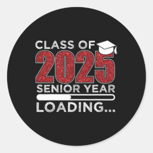 Pegatina Redonda Cl De 2025 Senior Loading Funny Senior 2025