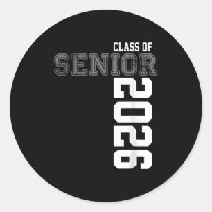 Pegatina Redonda Cl De 2026 Graduación Del Año Superior 26