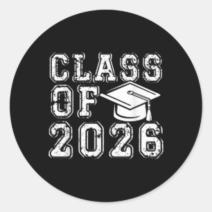 Pegatina Redonda Cl De 2026 Senior Back To School Graduation 2026