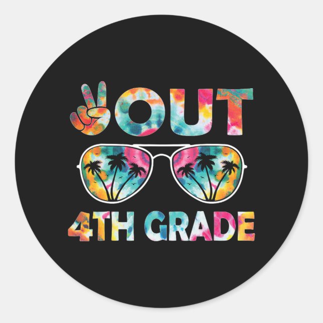 Pegatina Redonda Cl De Cuarto Grado De 2023 (Anverso)