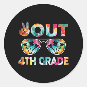 Pegatina Redonda Cl De Cuarto Grado De 2023