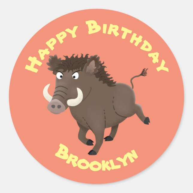 Pegatina Redonda Cla de ilustracion de personalizado de afeitar de  (Anverso)