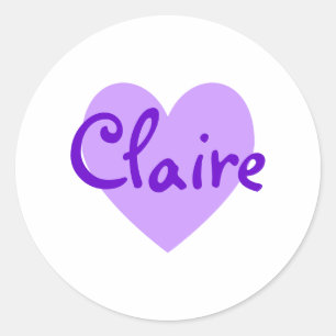 Pegatina Redonda Claire en morado