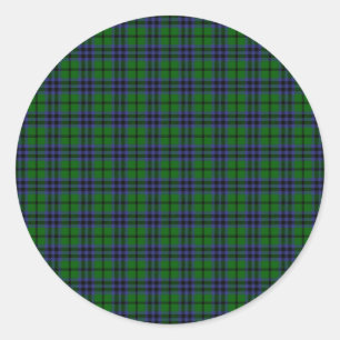 Pegatina Redonda Clan Austin Tartan