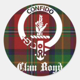 Pegatina Redonda Clan Boyd Escudo Tartan