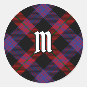Pegatina Redonda Clan Brown Tartan