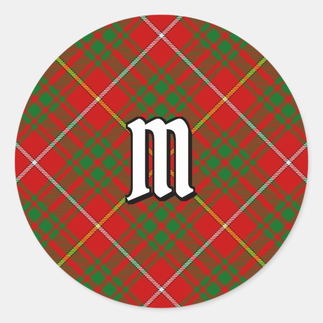 Pegatina Redonda Clan Bruce Tartan (Anverso)