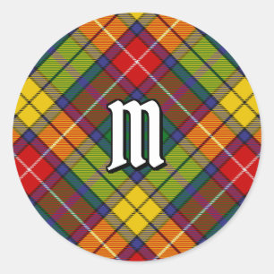 Pegatina Redonda Clan Buchanan Tartan
