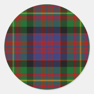 Pegatina Redonda Clan Carnegie Tartan