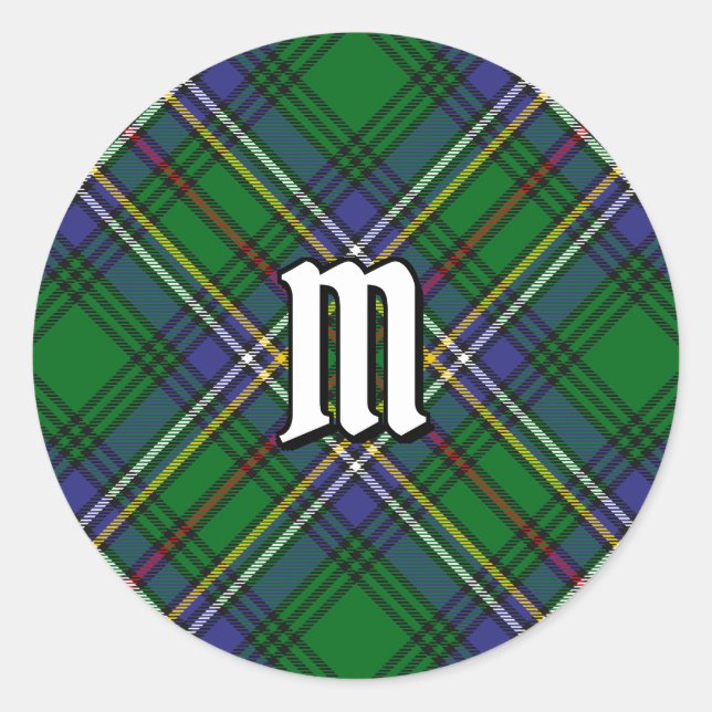 Pegatina Redonda Clan Cockburn Tartan (Anverso)