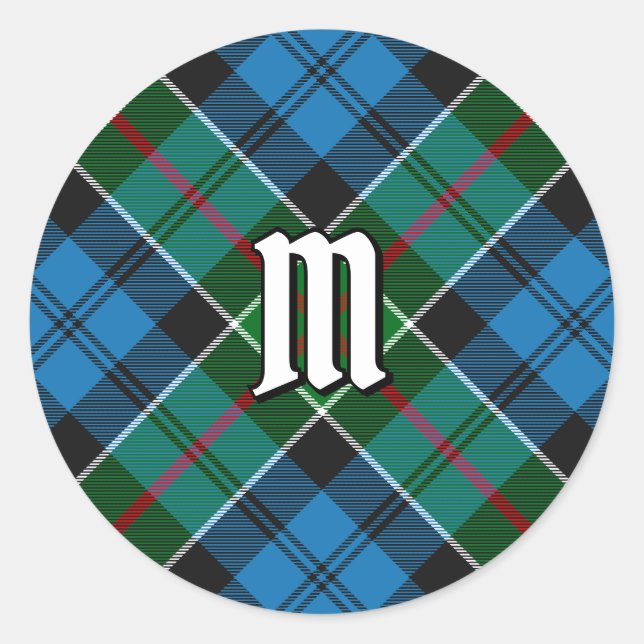 Pegatina Redonda Clan Colquhoun Tartan (Anverso)
