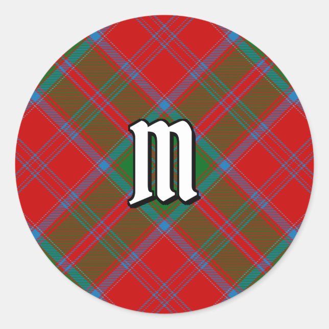 Pegatina Redonda Clan Drummond Tartan (Anverso)