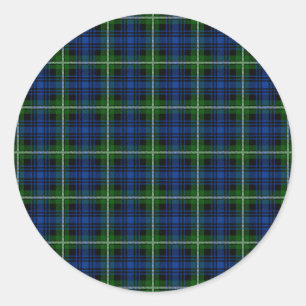Pegatina Redonda Clan Forbes Tartan