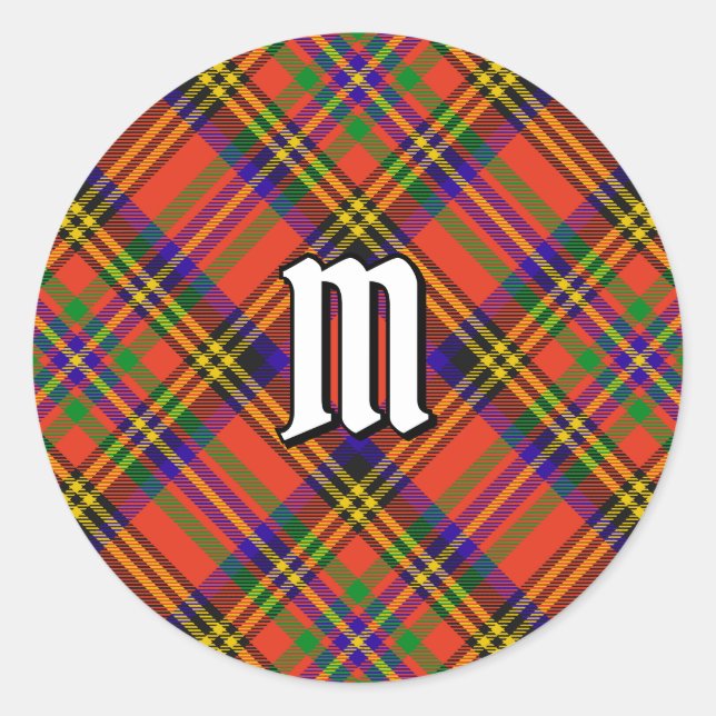 Pegatina Redonda Clan Hepburn Tartan (Anverso)
