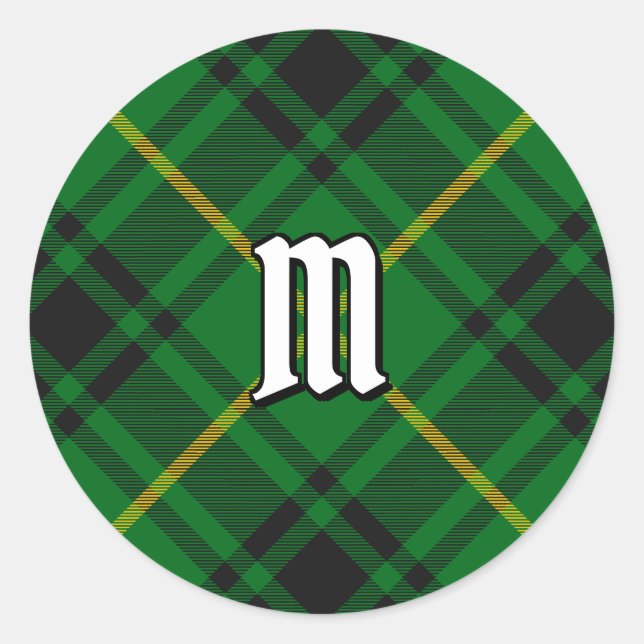 Pegatina Redonda Clan MacArthur Tartan (Anverso)