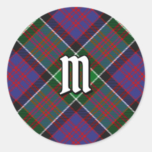 Pegatina Redonda Clan MacDonald de Clanranald Tartán