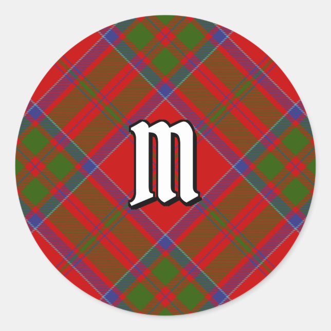 Pegatina Redonda Clan MacDonald de Keppoch Tartán (Anverso)