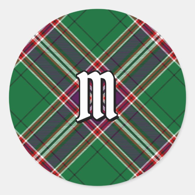 Pegatina Redonda Clan MacFarlane Caza moderna Tartán (Anverso)