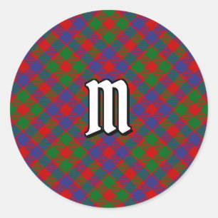 Pegatina Redonda Clan MacGowan Tartan