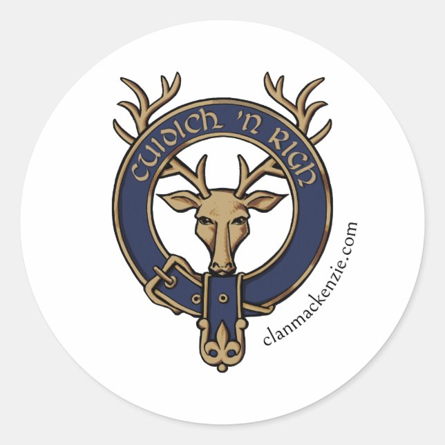 Pegatina Redonda Clan Mackenzie Stickers (Anverso)