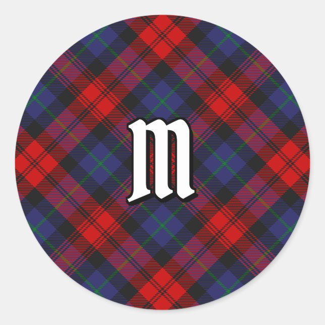Pegatina Redonda Clan MacLachlan Tartan (Anverso)