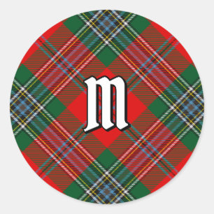 Pegatina Redonda Clan MacLean Tartan