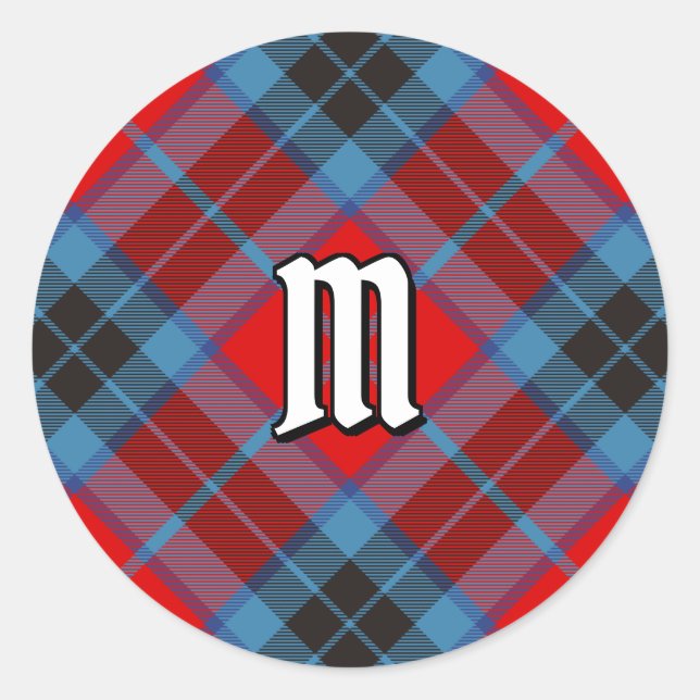 Pegatina Redonda Clan MacTavish Tartan (Anverso)