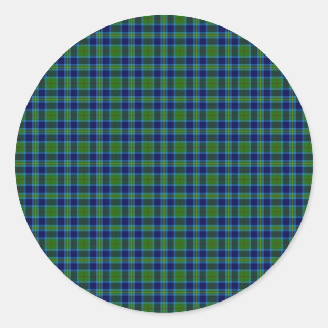 Pegatina Redonda Clan Miller Tartan (Anverso)