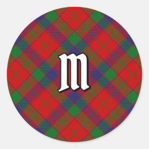 Pegatina Redonda Clan Robertson Tartan