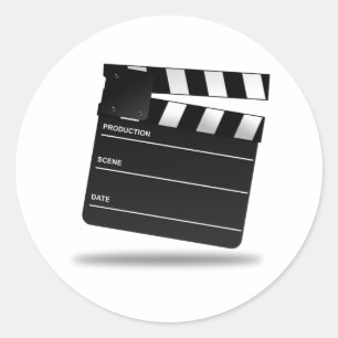 Pegatina Redonda Clapperboard