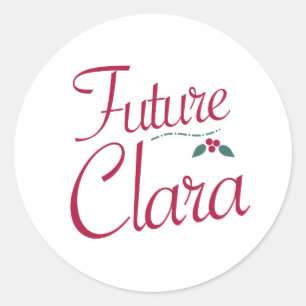 Pegatina Redonda Clara Cascanueces del futuro