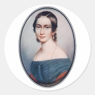 Pegatina Redonda Clara Schumann (1838)