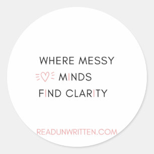 Pegatina Redonda Clarity Heart