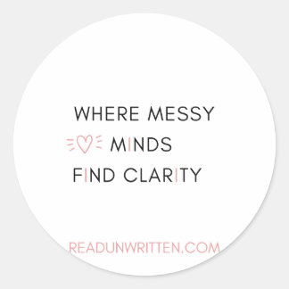Pegatina Redonda Clarity Heart