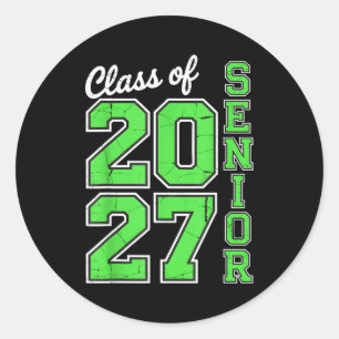 Pegatina Redonda Clase 2027 Senior 27 High