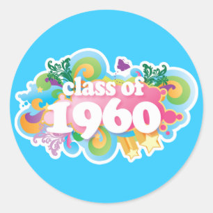 Pegatina Redonda Clase de 1960