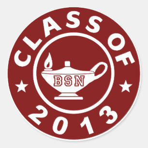 Pegatina Redonda Clase de 2013 BSN