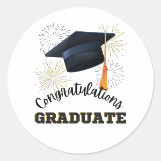 Pegatina Redonda Clase de 2021 | Felicitaciones Graduado